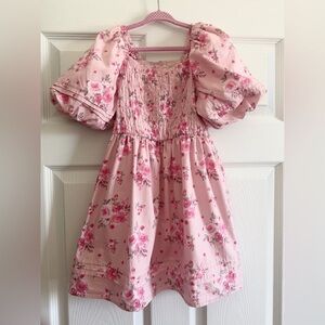 Between Adorable Pink Floral Kids Dress